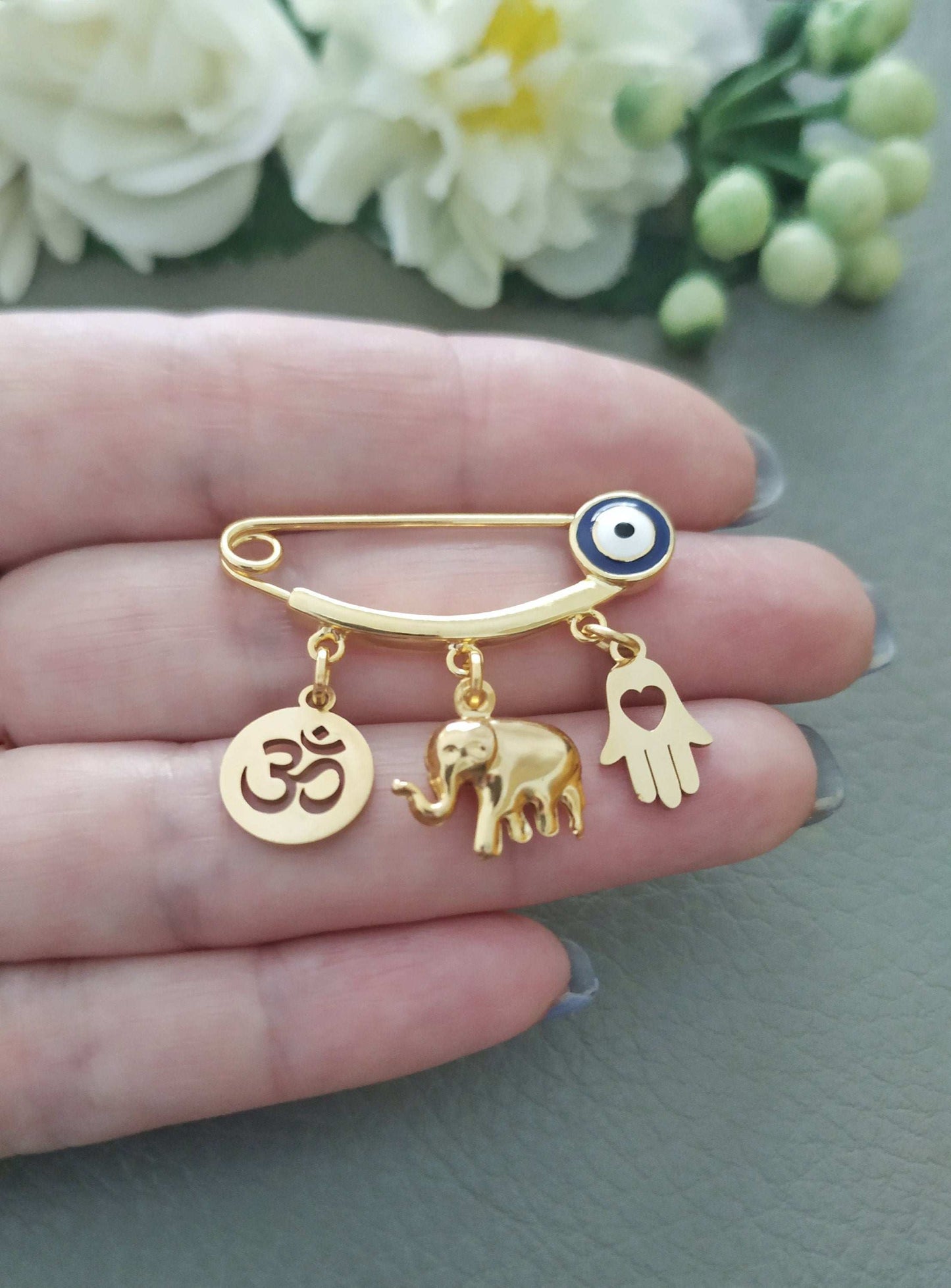 Lucky Elephant Om Pin