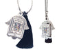 silver 12 tribes of Israel tehillim car hanging charm