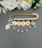 Baby Name Stroller Pin with Cross