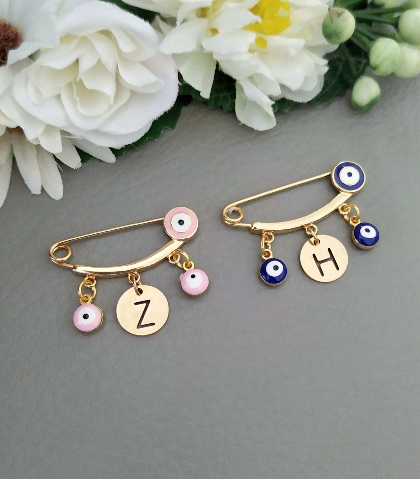 Personalized Baby Pin Brooch, Stroller Pin for Baby Boy Girl, Newborn Keepsake