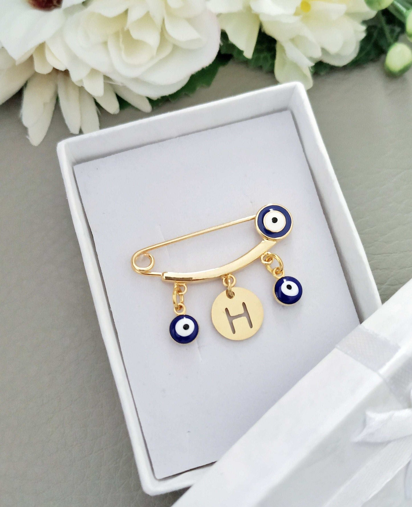 Personalized Baby Pin Brooch, Stroller Pin for Baby Boy Girl, Newborn Keepsake