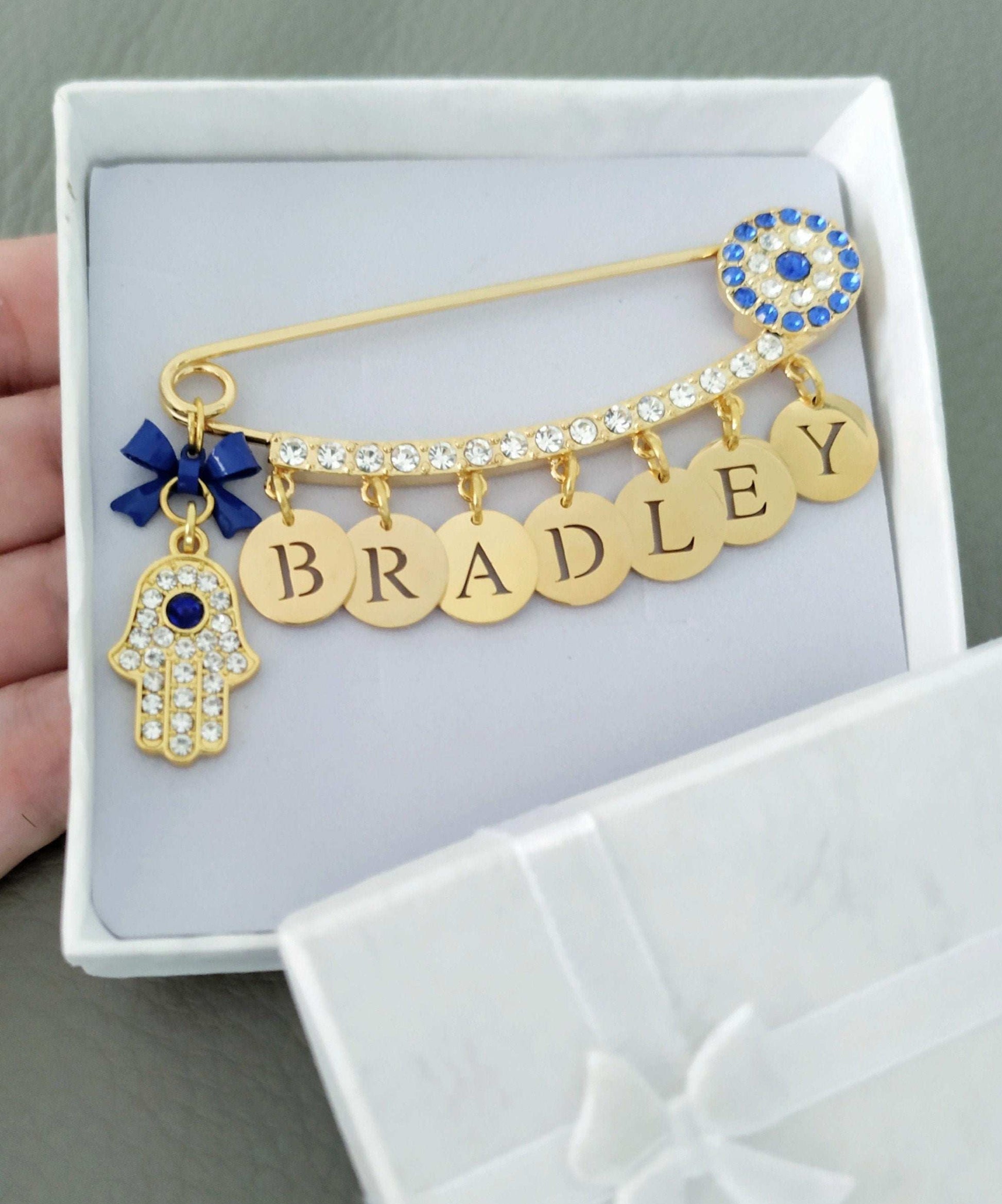 Mal de Ojo Baby Pin Custom Personalized