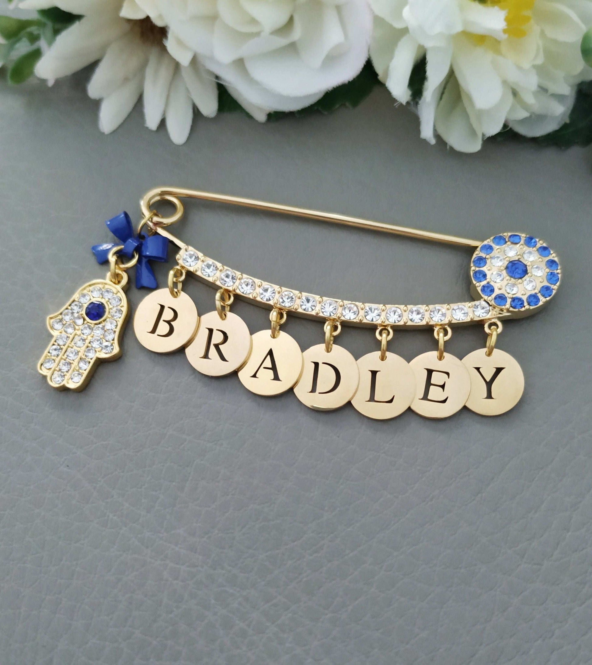 Mal de Ojo Baby Pin Custom Personalized