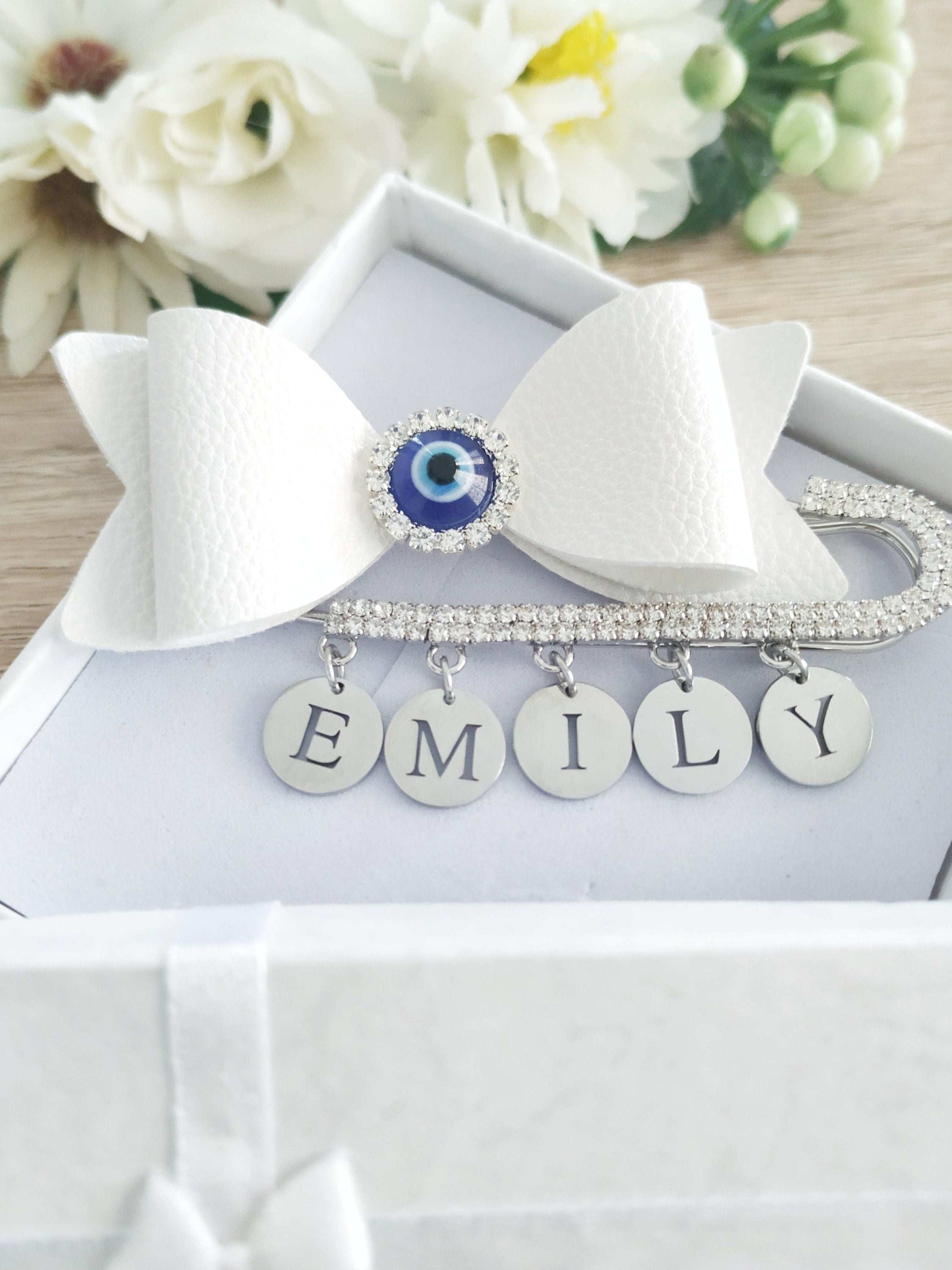 Evil Eye Pin Custom Personalized with full Name