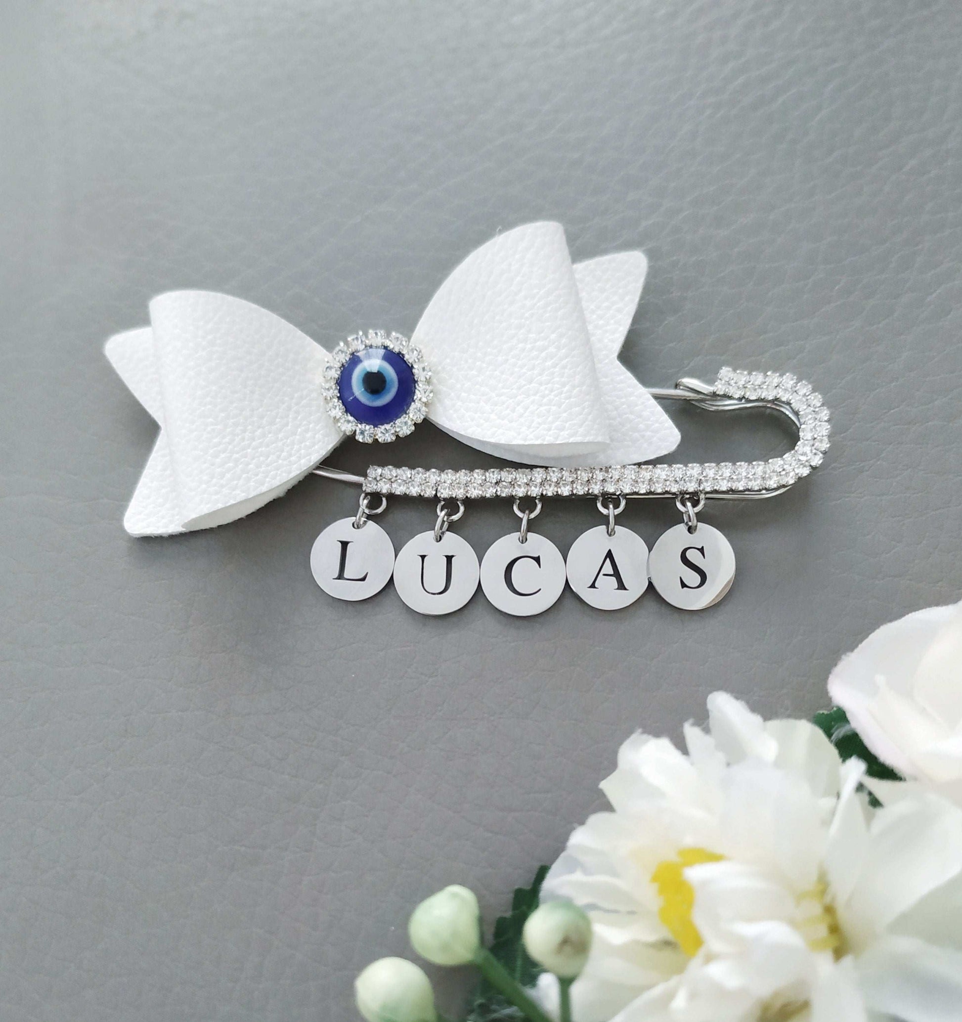 Evil Eye Pin Custom Personalized with full Name