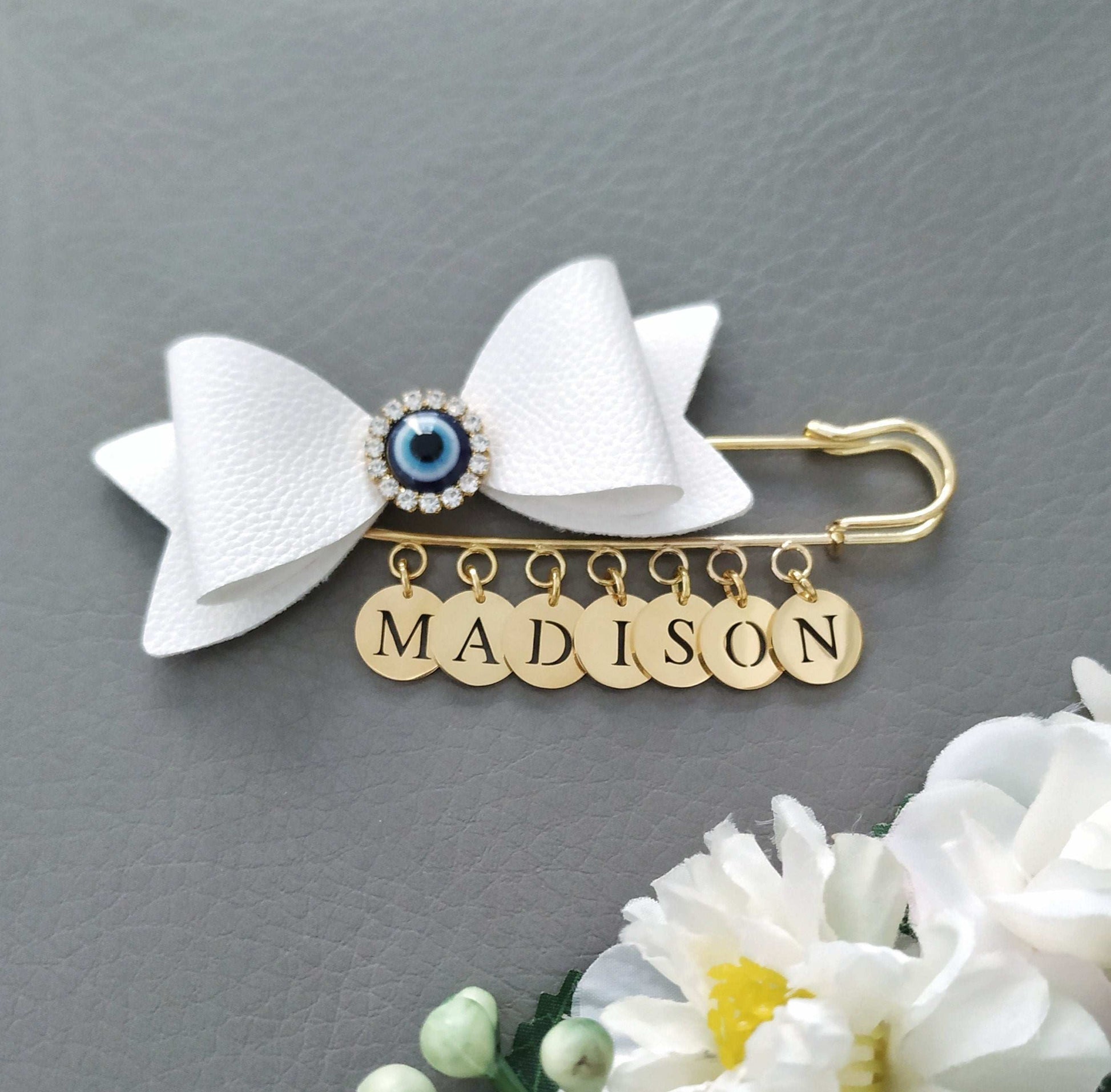 Evil Eye Pin Custom Personalized with full Name