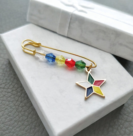 Druze Faith Jewelry, Druze Star Pin Brooch