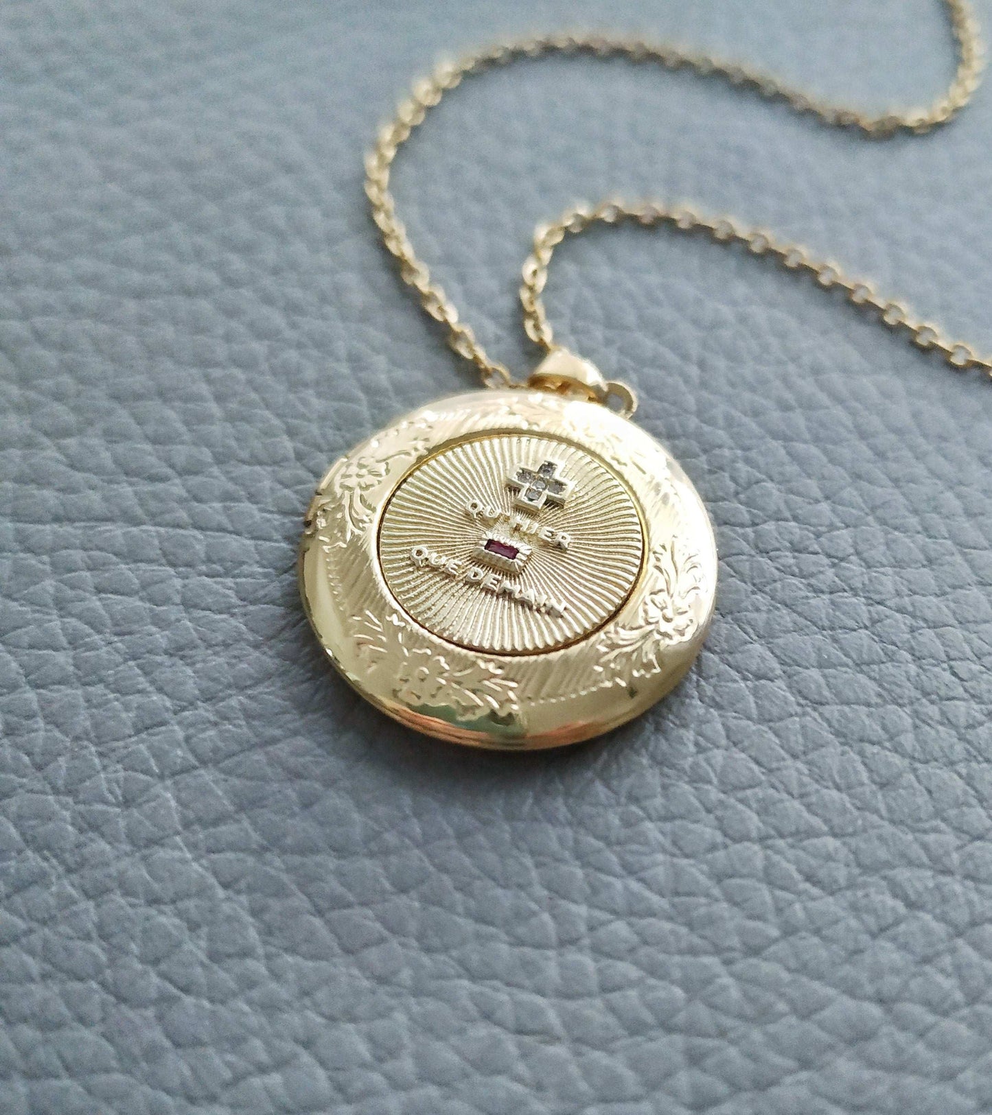 Plus QU'HIER Que Demain Pendant Locket Necklace, Augis Inspired