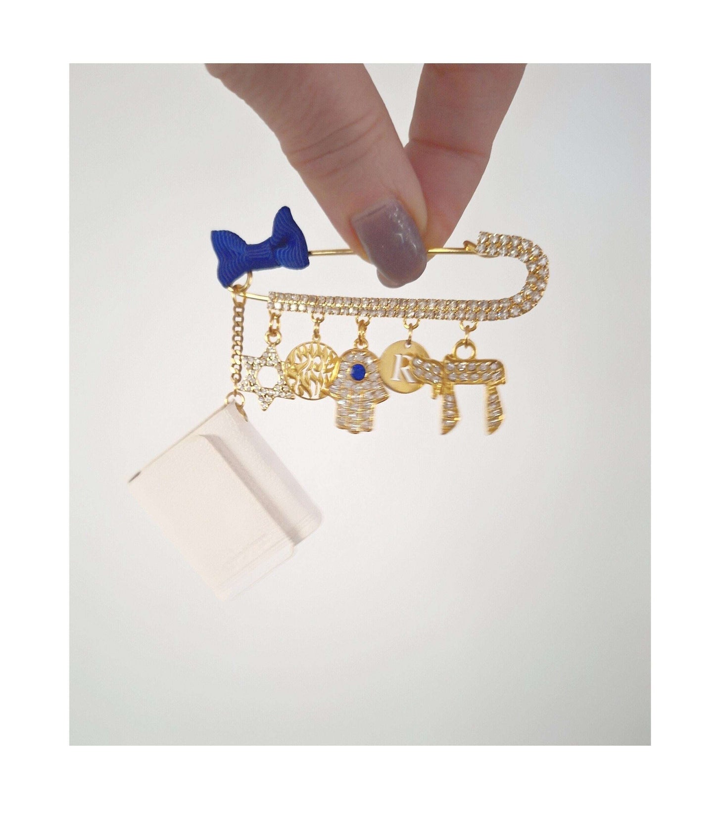 Luxury Tehillim JewishStroller Pin Brooch