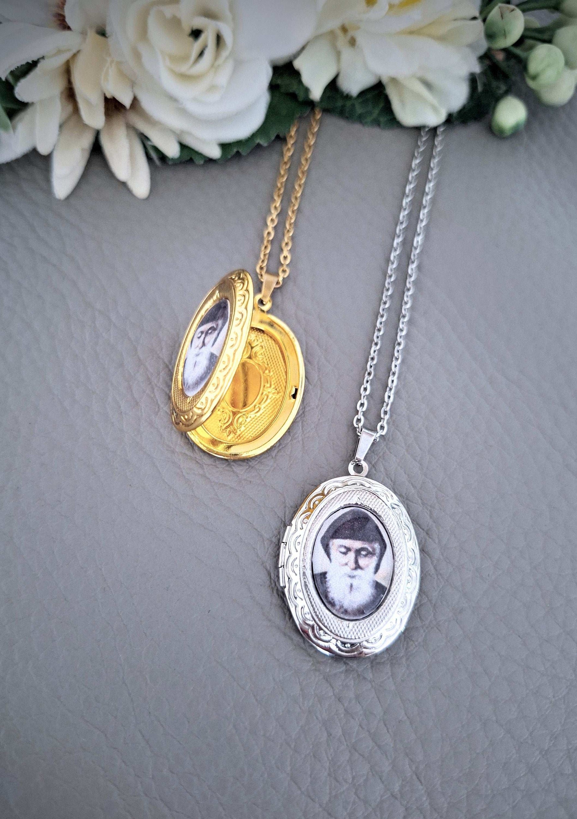 Saint Charbel Locket Necklace