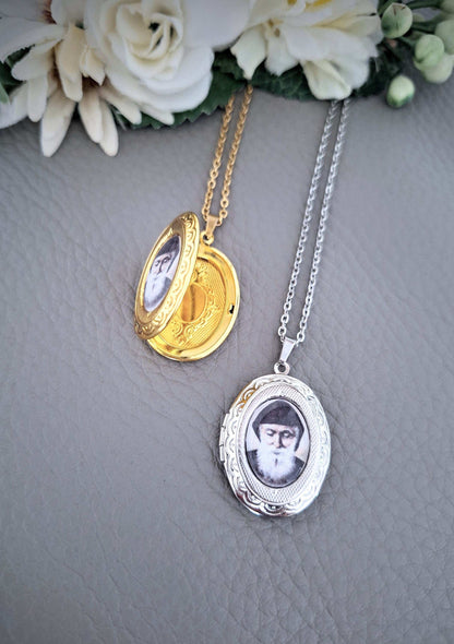 Saint Charbel Locket Necklace