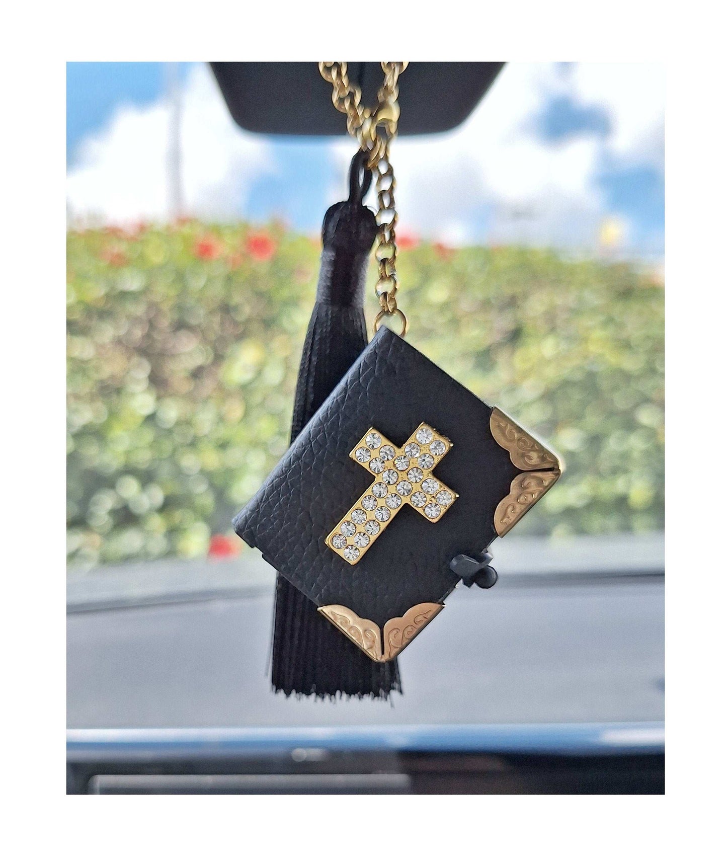 Fancy Mini Bible Car Charm
