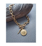Italian Coin Chunky Chain Bracelet